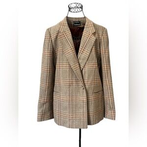 Vintage Harve Bernard Plaid Wool Jacket - sz 8